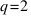 q = 2