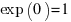 exp(0) = 1