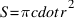 S = pi cdot r^2