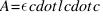 A = epsilon \cdot l \cdot c