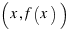 (x, f(x)) (x, f(x))