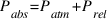 P_{abs} = P_{atm} + P_{rel}