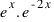 e^x . e^{-2x}