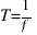 T = 1 / f