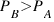 P_B > P_A