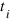 t_{i}