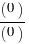 (0)/(0)